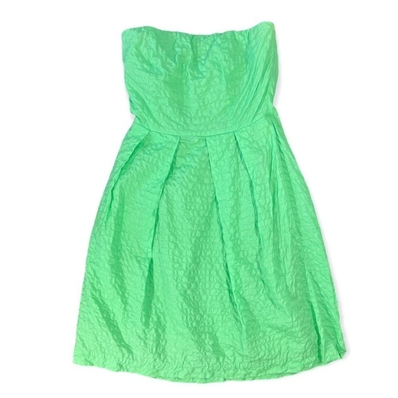 J Crew Textured Strapless Fit and Flare Dress sz 0 - Picture 2 of 13